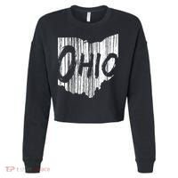 Ohio State Distressed Cropped Pullover Crew thumb 0