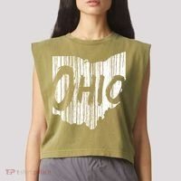 Ohio State Distressed Garment-Dyed Women's Muscle Tee thumb 2