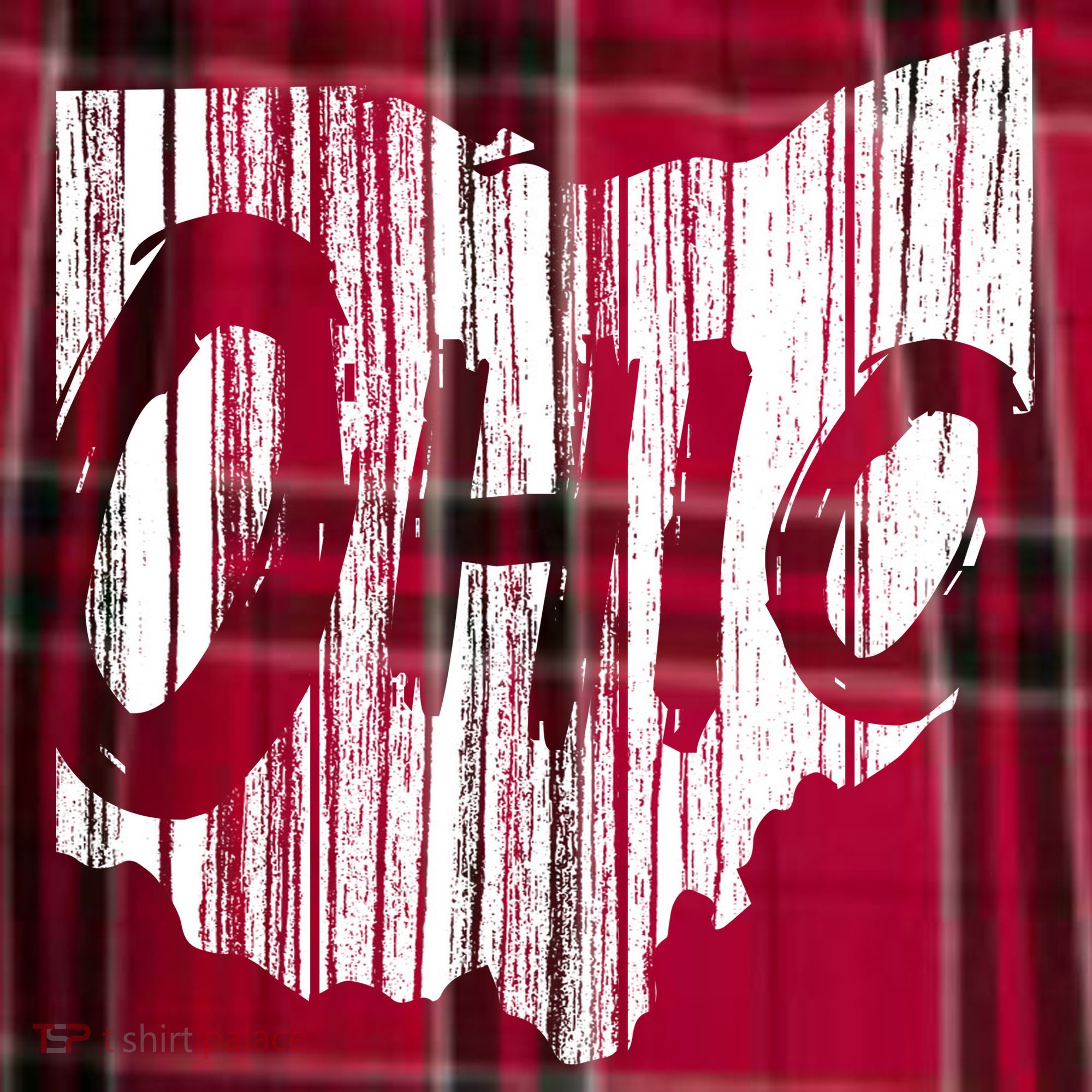 Ohio State Distressed Men's Flannel Plaid Pajama Pants