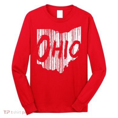 Ohio State Distressed Long Sleeve Shirt