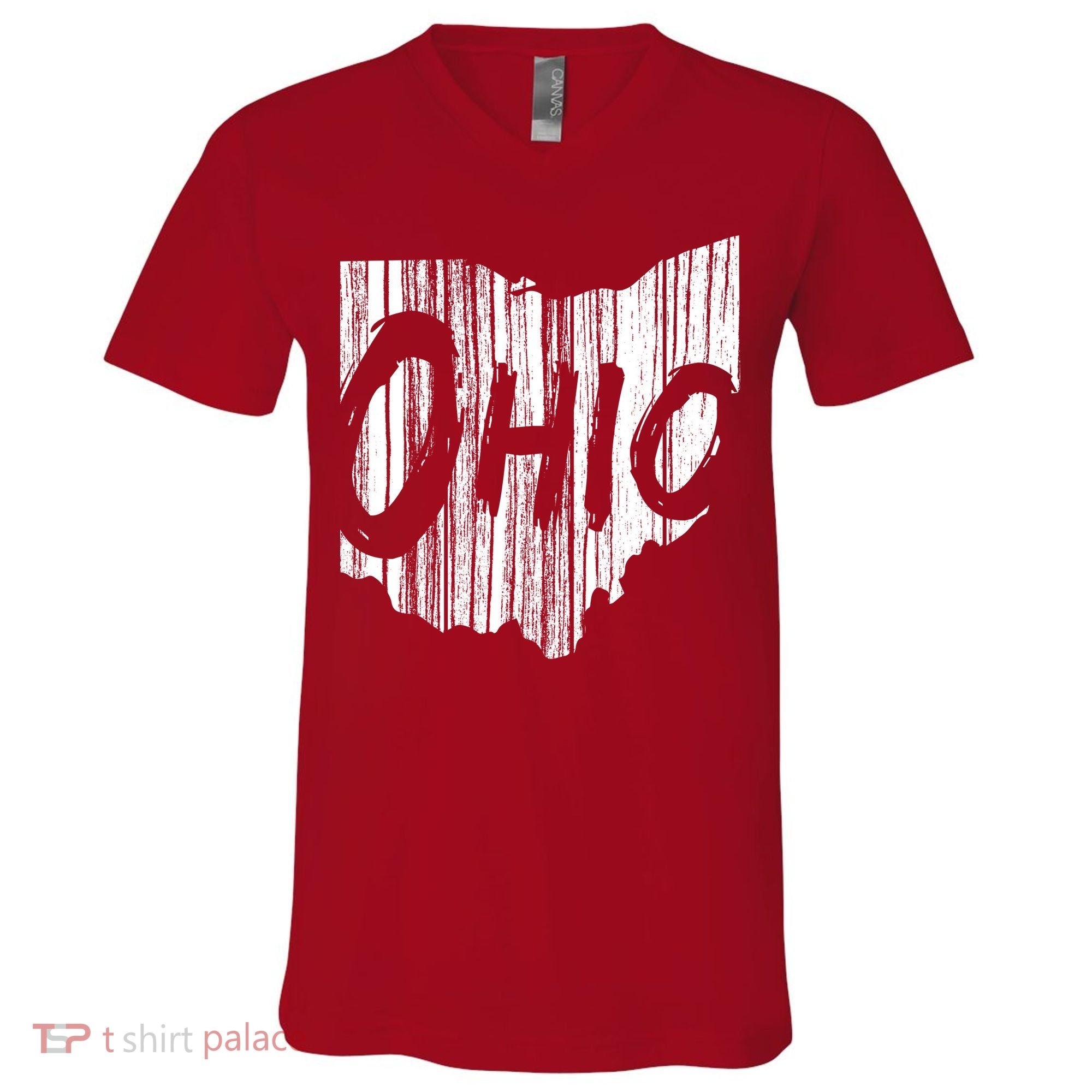 Ohio State Distressed V-Neck T-Shirt
