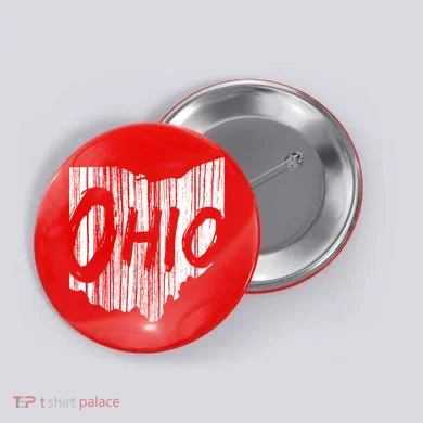Ohio State Distressed Button