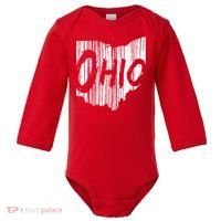 Ohio State Distressed Baby Long Sleeve Bodysuit thumb 0