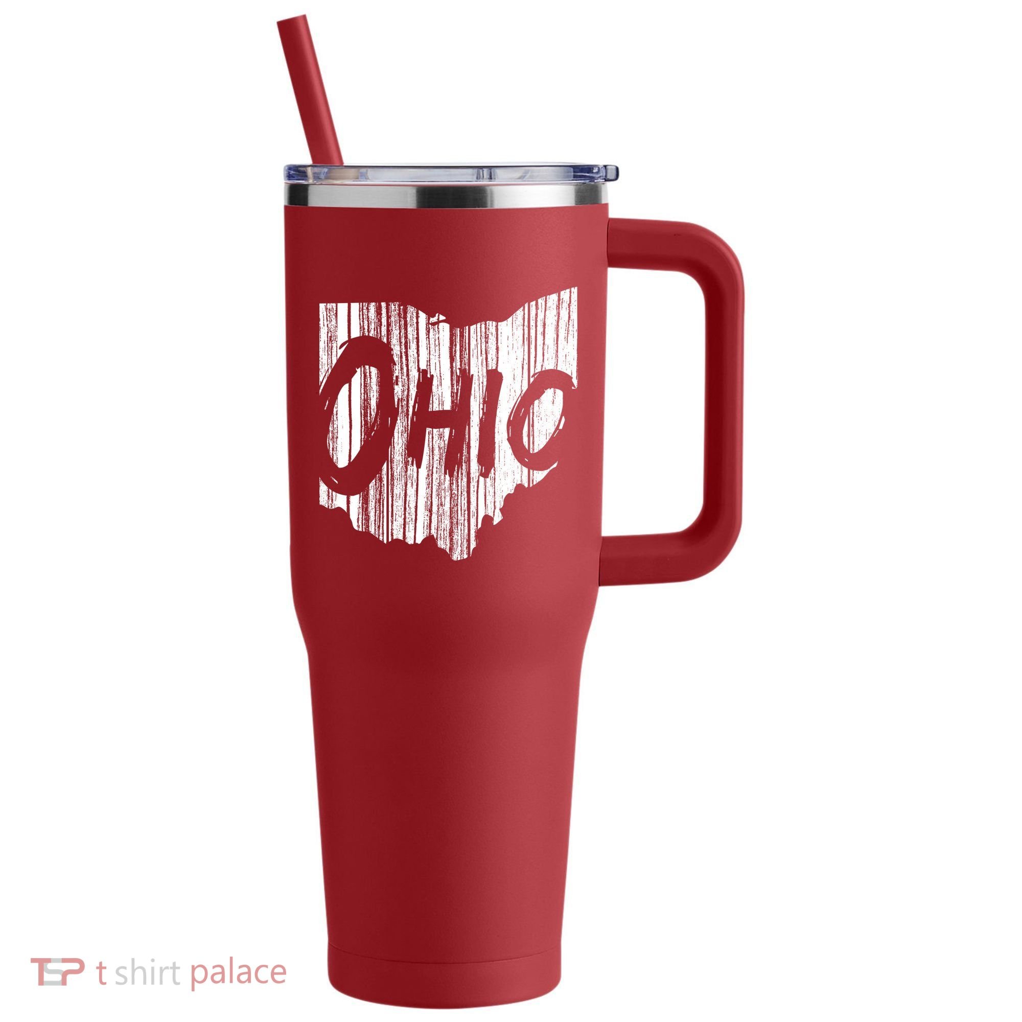 Ohio State Distressed 40oz Vacuum Insulated Stainless Steel Travel Tumbler