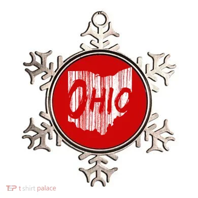 Ohio State Distressed Ornament