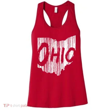 Ohio State Distressed Women's Tank Top