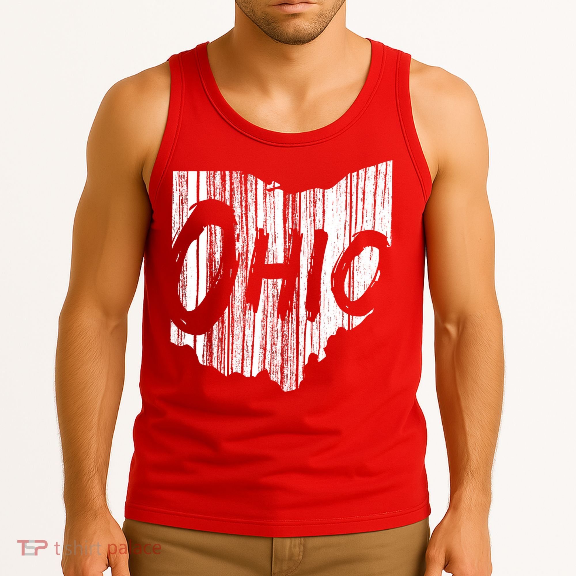 Ohio State Distressed Tank Top
