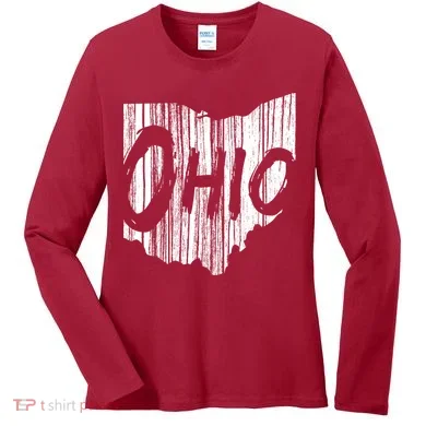 Ohio State Distressed Women's Long Sleeve Shirt