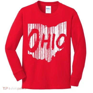 Ohio State Distressed Kids Long Sleeve Shirt