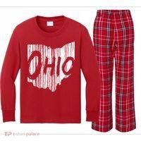 Ohio State Distressed Kids Long Sleeve Plaid Pajama Set thumb 0