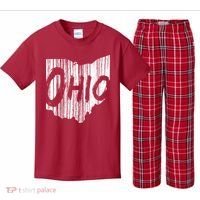 Ohio State Distressed Kids Plaid Pajama Set thumb 0