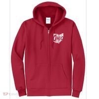 Ohio State Distressed Full Zip Hoodie thumb 0