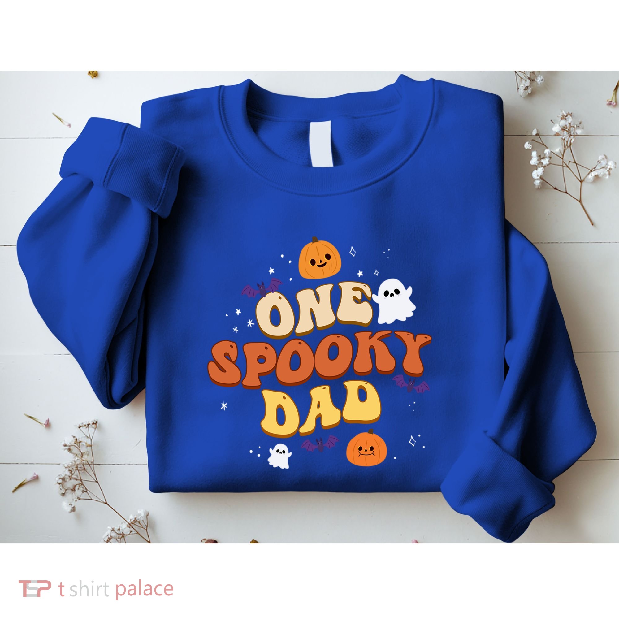 One Spooky Dad Boo Halloween Cute Family Matching Group Gift Sweatshirt
