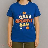One Spooky Dad Boo Halloween Cute Family Matching Group Gift T-Shirt thumb 4