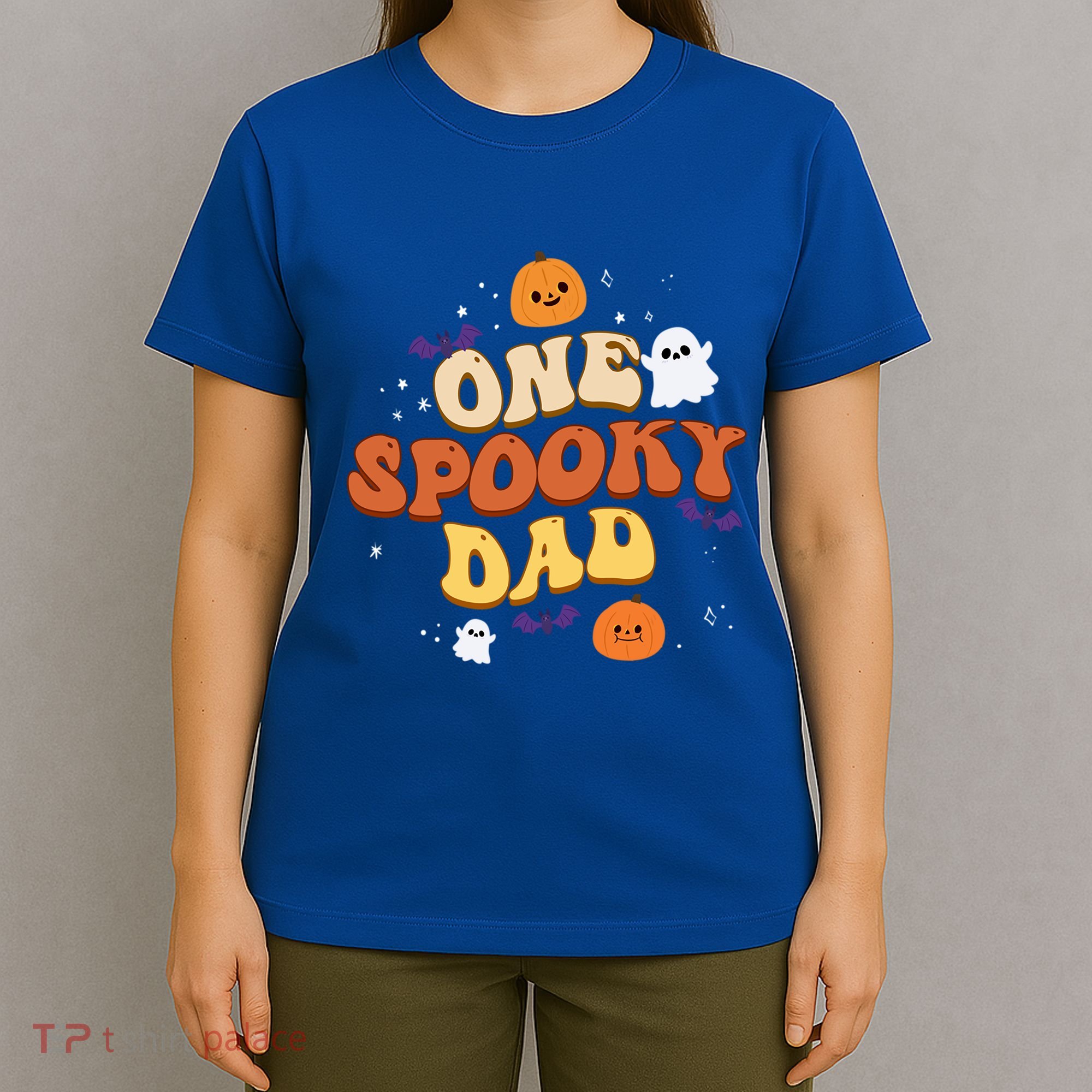 One Spooky Dad Boo Halloween Cute Family Matching Group Gift T-Shirt