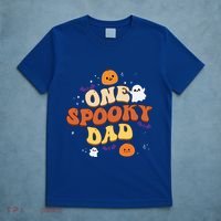 One Spooky Dad Boo Halloween Cute Family Matching Group Gift T-Shirt thumb 5