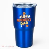 One Spooky Dad Boo Halloween Cute Family Matching Group Gift Tumbler thumb 0