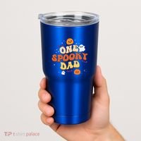 One Spooky Dad Boo Halloween Cute Family Matching Group Gift Tumbler thumb 2