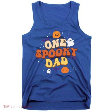 One Spooky Dad Boo Halloween Cute Family Matching Group Gift Tank Top