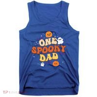 One Spooky Dad Boo Halloween Cute Family Matching Group Gift Tank Top thumb 0