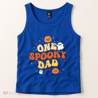 One Spooky Dad Boo Halloween Cute Family Matching Group Gift Tank Top thumb 2