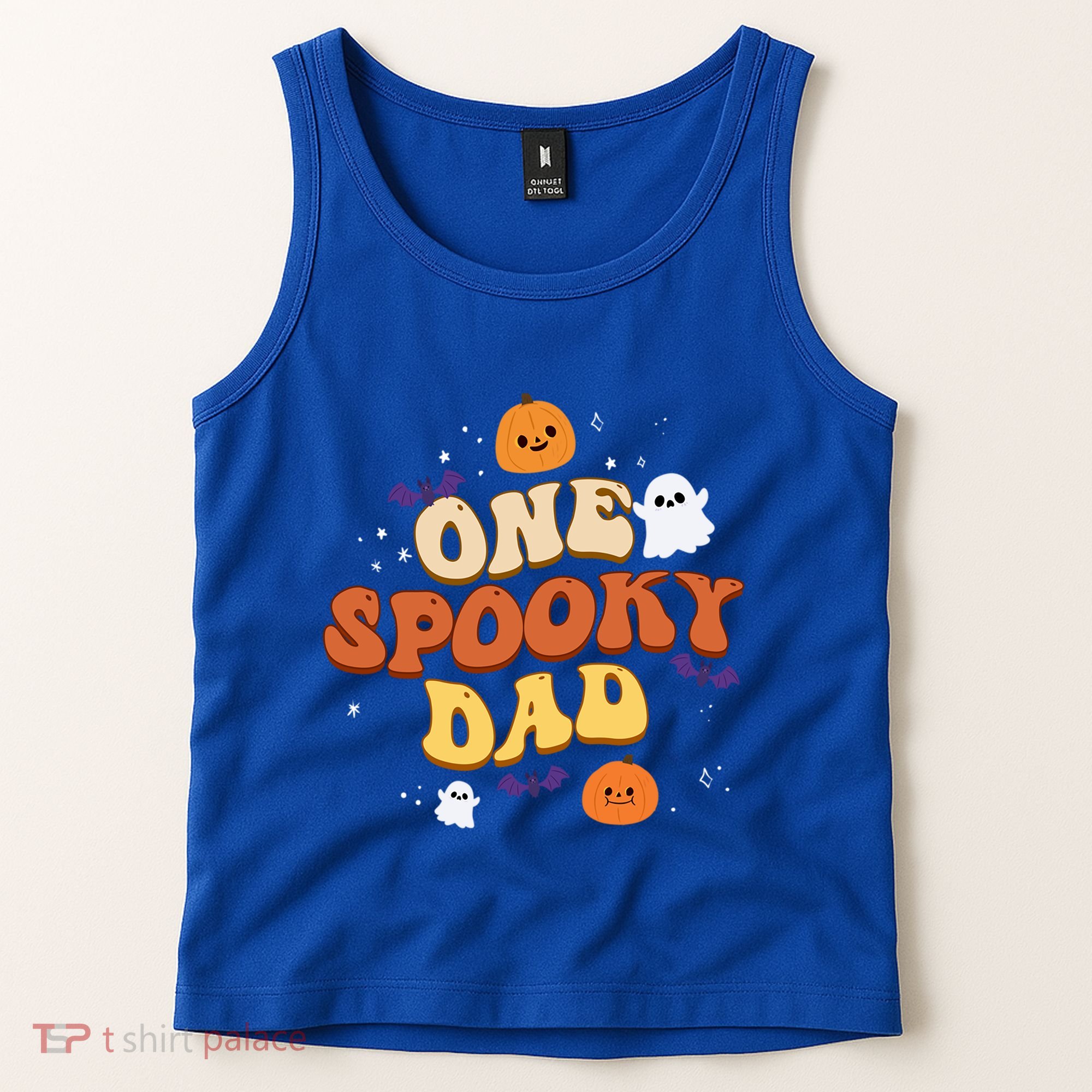 One Spooky Dad Boo Halloween Cute Family Matching Group Gift Tank Top