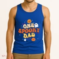 One Spooky Dad Boo Halloween Cute Family Matching Group Gift Tank Top thumb 3
