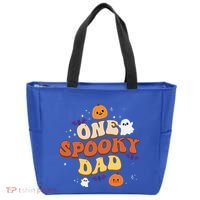 One Spooky Dad Boo Halloween Cute Family Matching Group Gift Tote Bag thumb 0