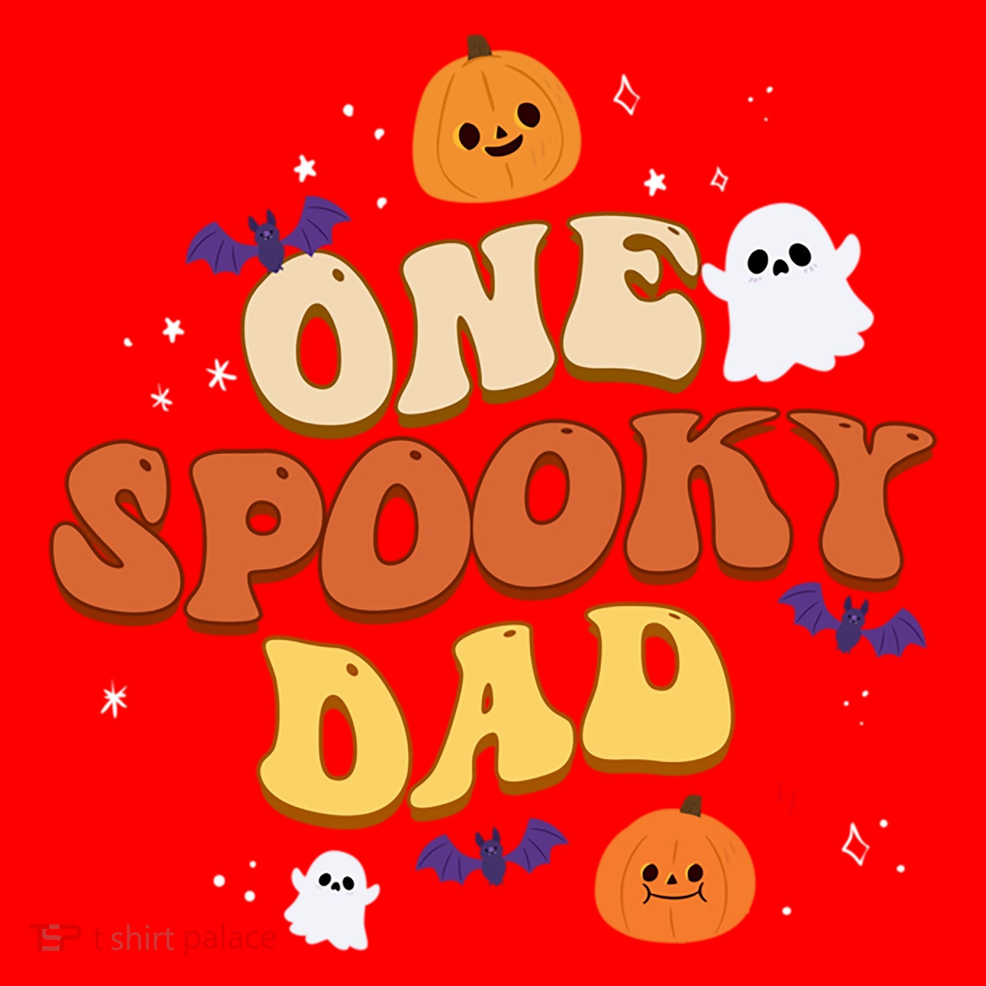 One Spooky Dad Boo Halloween Cute Family Matching Group Gift Santa Hat