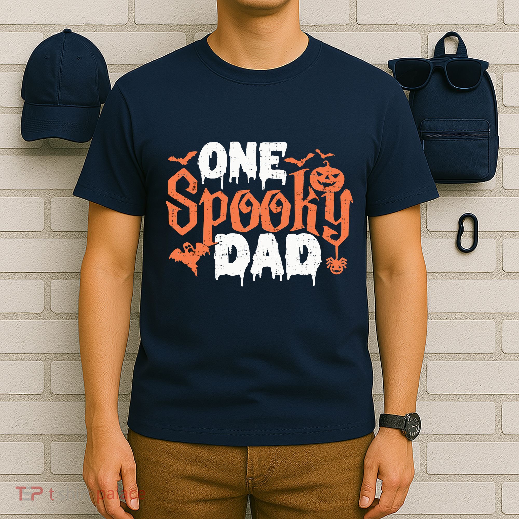 One Spooky Dad Funny Halloween Gifts For Daddy / Father T-Shirt