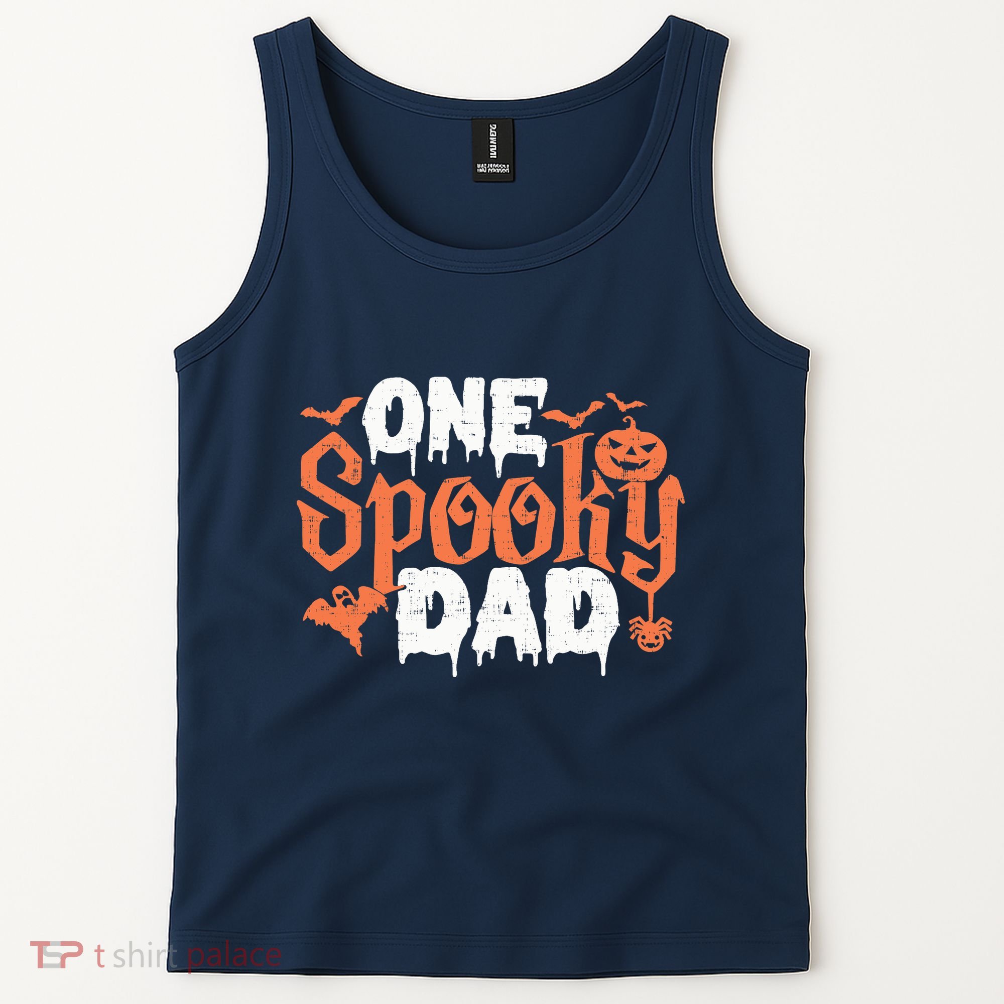One Spooky Dad Funny Halloween Gifts For Daddy / Father Tank Top