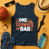 One Spooky Dad Funny Halloween Gifts For Daddy / Father Tank Top thumb 4