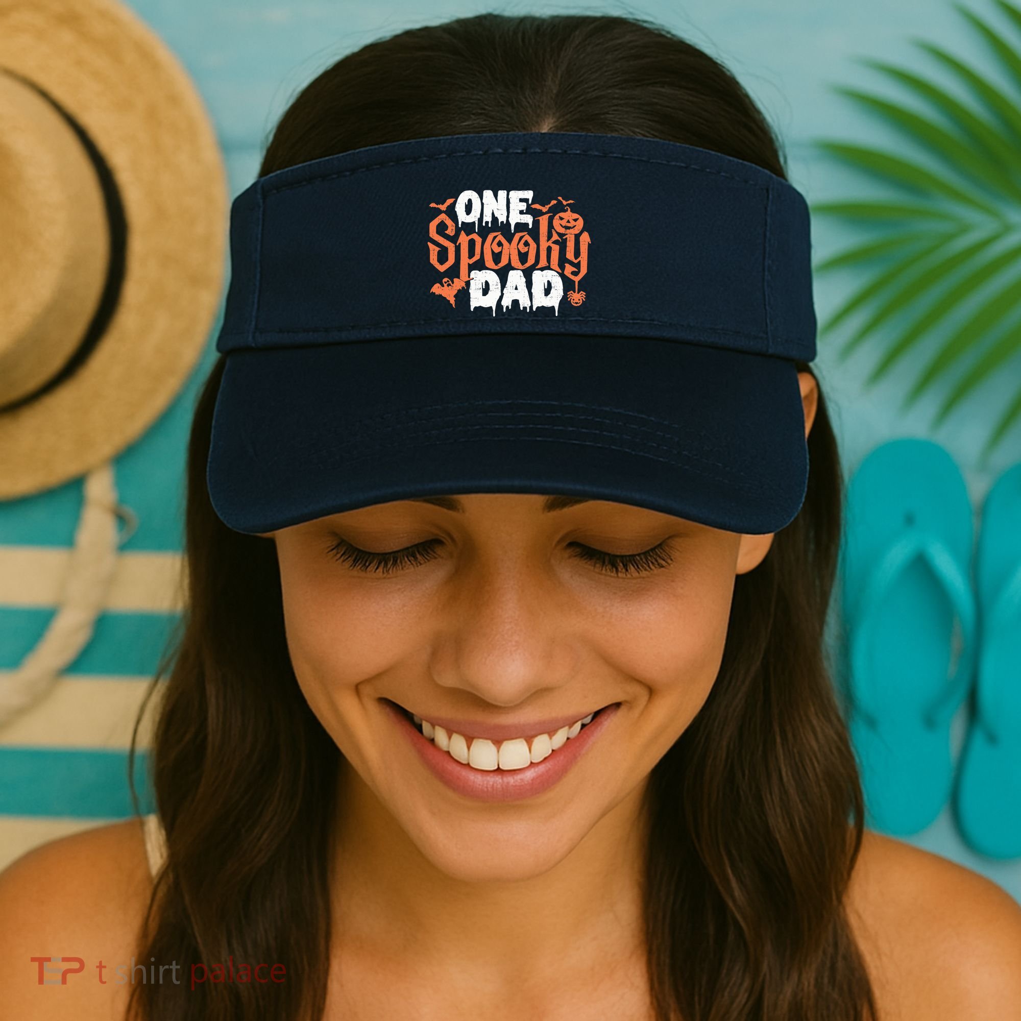 One Spooky Dad Funny Halloween Gifts For Daddy / Father Visor