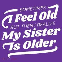 Older Sister Funny Button thumb 1