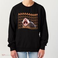 Opossum Screaming Funny Possum Trash Cat Meme Women's Sweatshirt thumb 0