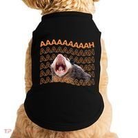 Opossum Screaming Funny Possum Trash Cat Meme Doggie Tank thumb 0