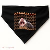 Opossum Screaming Funny Possum Trash Cat Meme USA-Made Doggie Bandana thumb 0