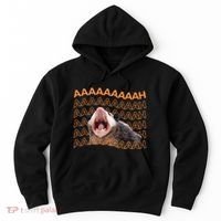 Opossum Screaming Funny Possum Trash Cat Meme Hoodie thumb 0