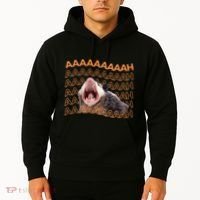 Opossum Screaming Funny Possum Trash Cat Meme Hoodie thumb 2