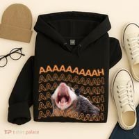 Opossum Screaming Funny Possum Trash Cat Meme Hoodie thumb 4