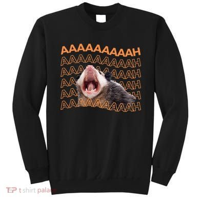 Opossum Screaming Funny Possum Trash Cat Meme Sweatshirt