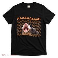 Opossum Screaming Funny Possum Trash Cat Meme T-Shirt thumb 0