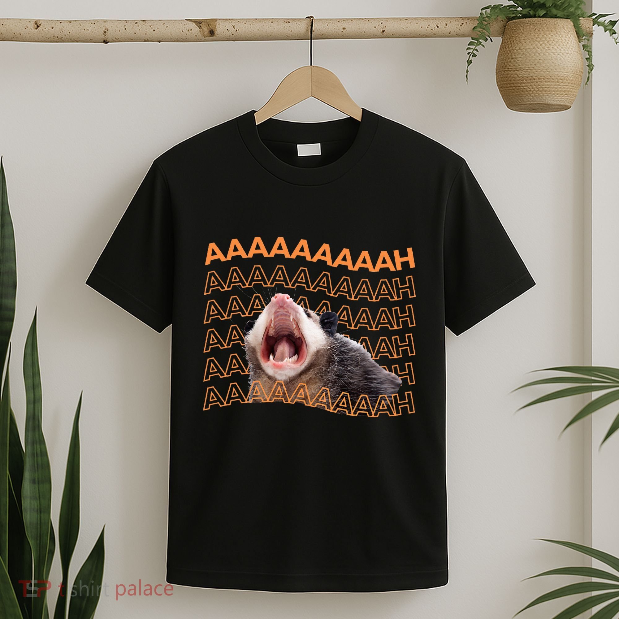 Opossum Screaming Funny Possum Trash Cat Meme T-Shirt