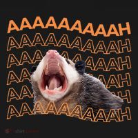 Opossum Screaming Funny Possum Trash Cat Meme T-Shirt thumb 7