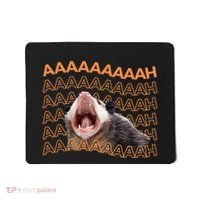 Opossum Screaming Funny Possum Trash Cat Meme Mousepad thumb 0