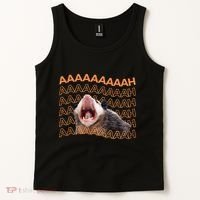 Opossum Screaming Funny Possum Trash Cat Meme Tank Top thumb 2
