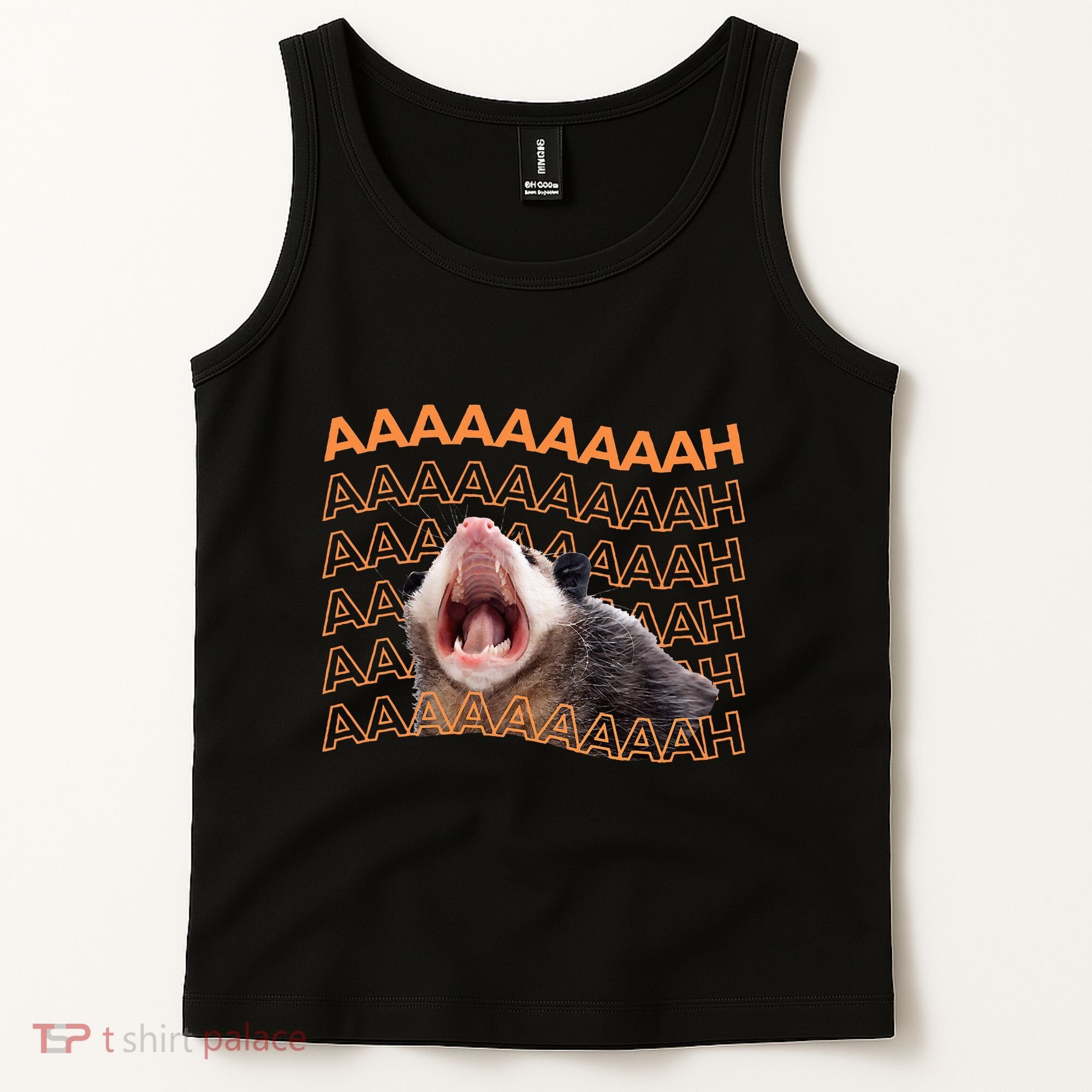 Opossum Screaming Funny Possum Trash Cat Meme Tank Top