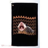 Opossum Screaming Funny Possum Trash Cat Meme Golf Towel thumb 0