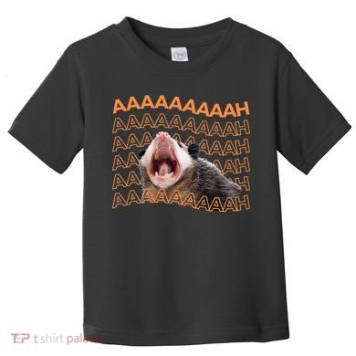 Opossum Screaming Funny Possum Trash Cat Meme Toddler T-Shirt