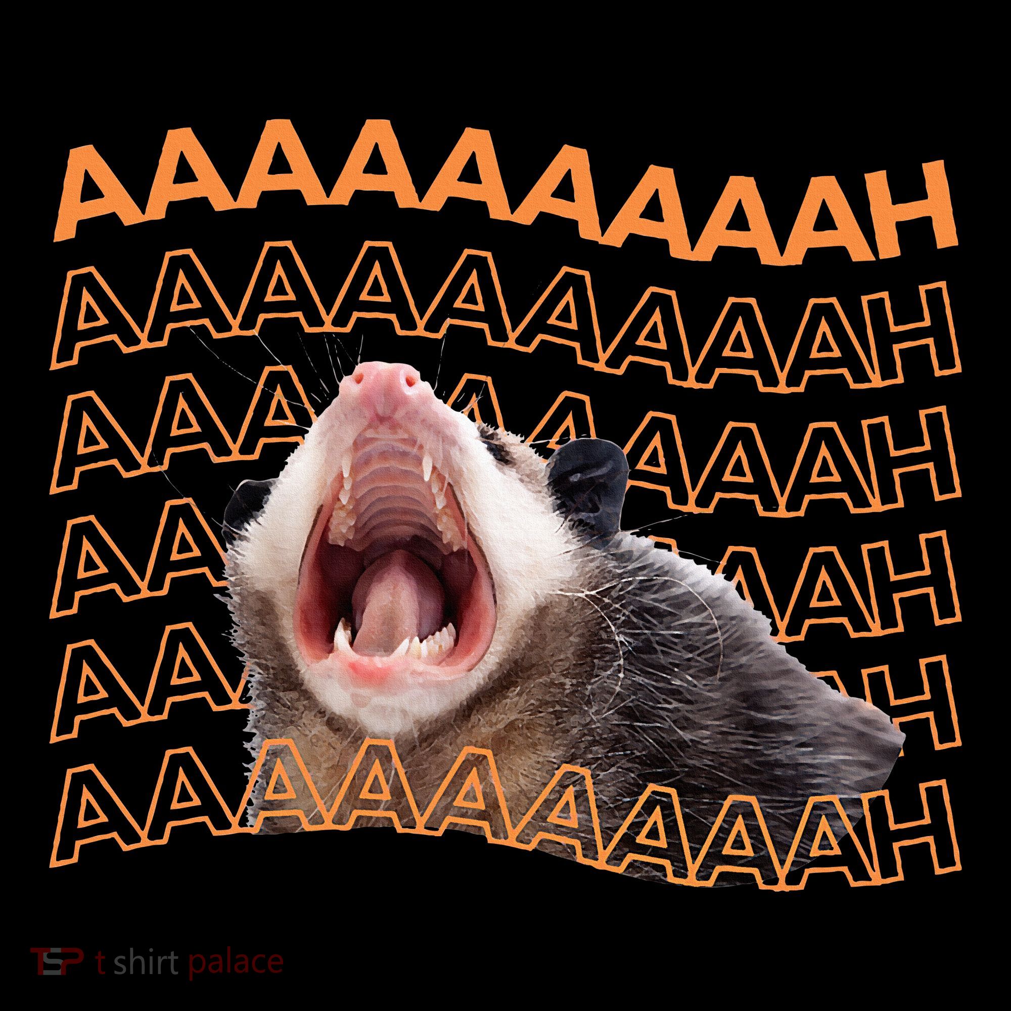 Opossum Screaming Funny Possum Trash Cat Meme Kids Long Sleeve Shirt